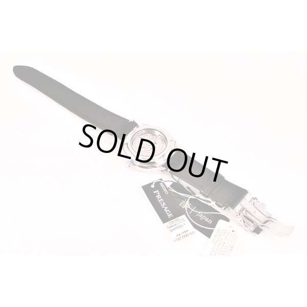 セイコー　プレサージュ　ＳＡＲＤ０１１　レトログラード　黒漆文字盤　革ベルト状態　裏面