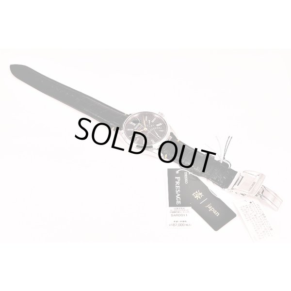 セイコー　プレサージュ　ＳＡＲＤ０１１　レトログラード　黒漆文字盤　革ベルト状態　表面