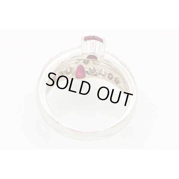 PT900 ルビーダイアイリリング 0.88ct 0.66ct 8.50g　内側