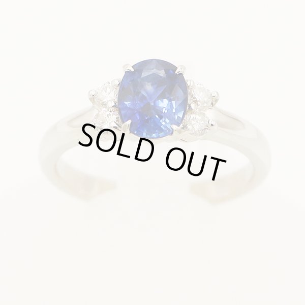 PT900 サファイアダイアイリリング 1.26ct 0.21ct 5.30g
