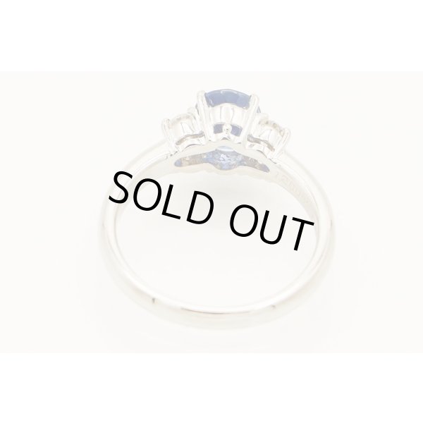 PT900 サファイアダイアイリリング 1.26ct 0.21ct 5.30g　内側