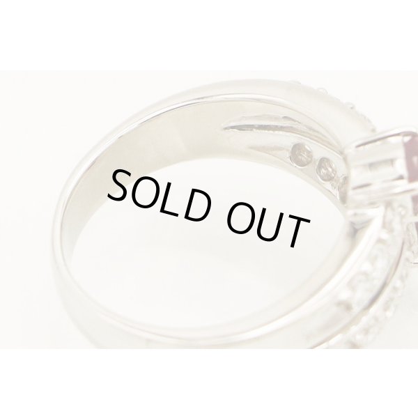 PT900 ルビーダイアイリリング 0.88ct 0.66ct 8.50g