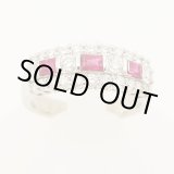 画像: PT900 ルビーダイアイリリング 0.53ct 0.90ct 9.00g