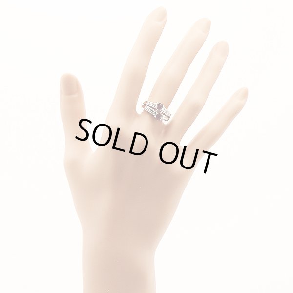 PT900 ルビーダイアイリリング 0.88ct 0.66ct 8.50g　装着イメージ