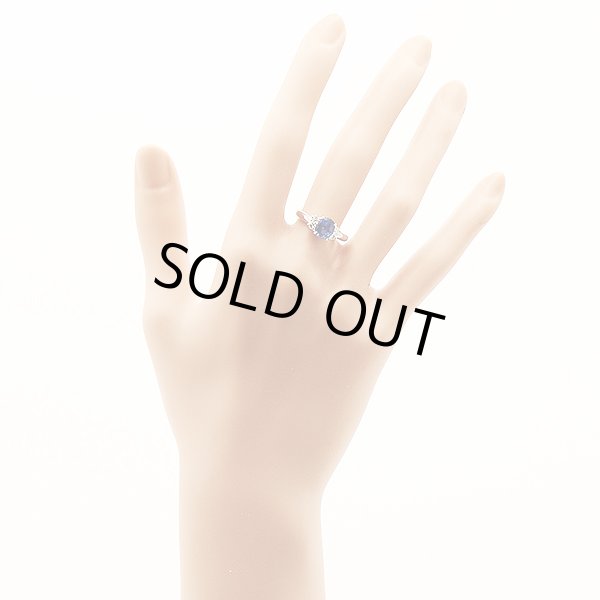 PT900 サファイアダイアイリリング 1.26ct 0.21ct 5.30g　装着イメージ