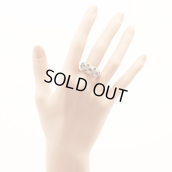 K18 ルビーダイアイリリング 2.47ct 1.40ct 10.10g　装着イメージ