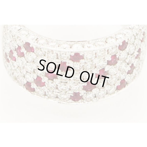 750WG ルビーダイアイリリング 0.40ct 1.55ct 7.20g　拡大