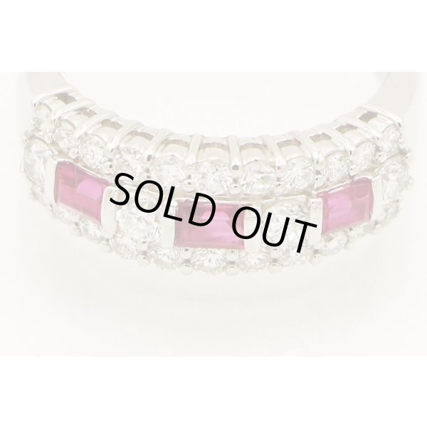 PT900 ルビーダイアイリリング 0.53ct 0.90ct 9.00g　拡大