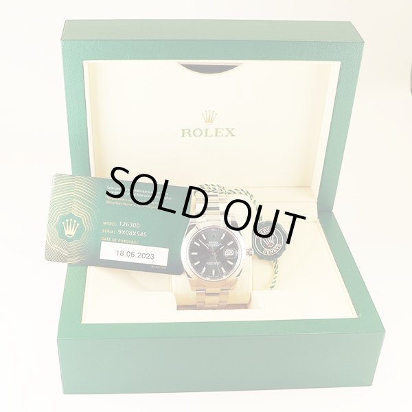 ロレックス　１２６３００　ランダムシリアル　ミントグリーン文字盤　箱・保証書