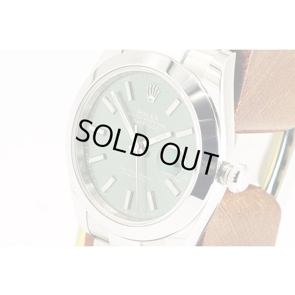 ロレックス　１２６３００　ランダムシリアル　ミントグリーン文字盤　サイド拡大