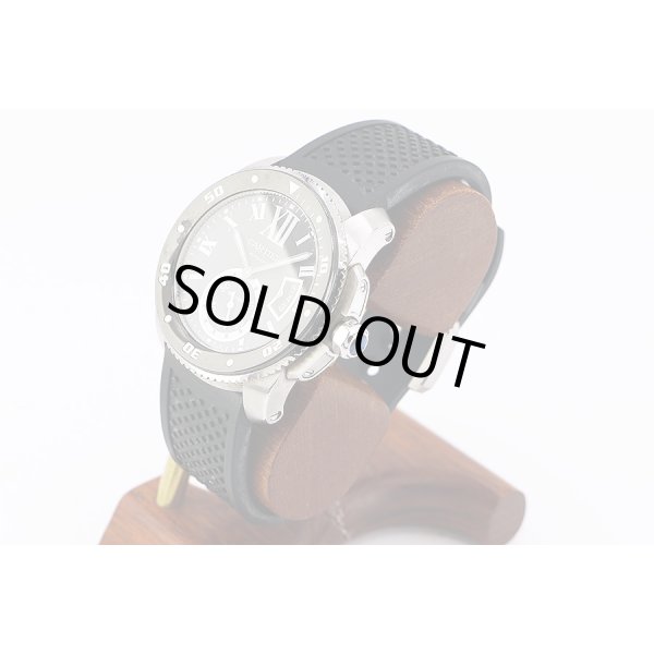 カルティエ　カリブルダイバー　３００ｍ　２０１５　黒文字盤　サイド