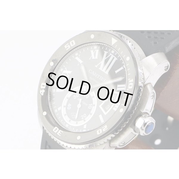 カルティエ　カリブルダイバー　３００ｍ　２０１５　黒文字盤　サイド拡大