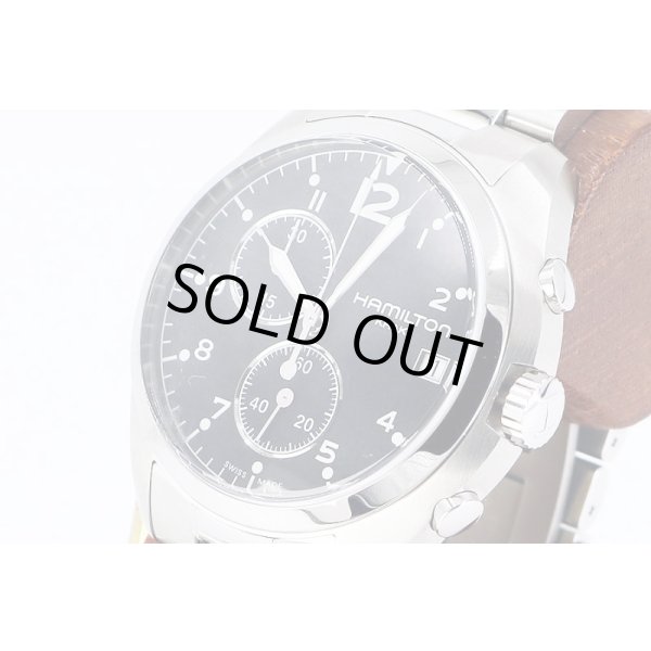 ハミルトン　カーキ　アビエーションクロノ　Ｈ７６５１２０　黒文字盤　サイド拡大