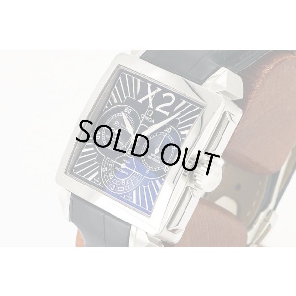 オメガ　デビル　Ｘ２　コーアクシャルクロノ４２３．１３．３７　黒文字盤　サイド拡大