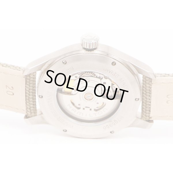 ハミルトン　カーキ　フィールド　Ｈ７０５９５０　カーキ文字盤　裏面拡大