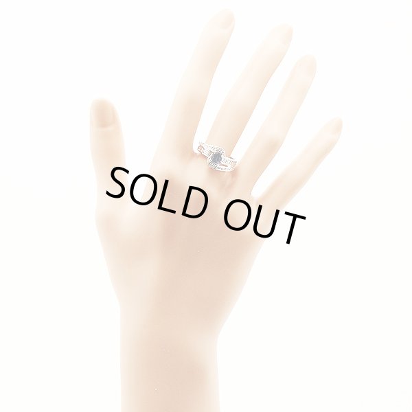 PT900 サファイアダイアイリリング 1.09ct 1.01ct 7.10g　装着イメージ