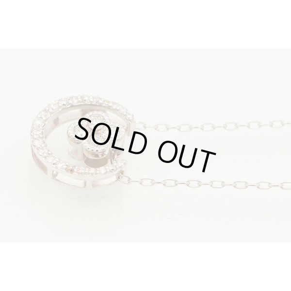 K18WG ダイアイリペンダントネックレス 0.36ct 3.10g　サイド