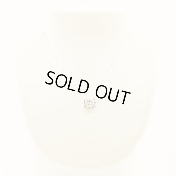 K18WG ダイアイリペンダントネックレス 0.36ct 3.10g　装着イメージ