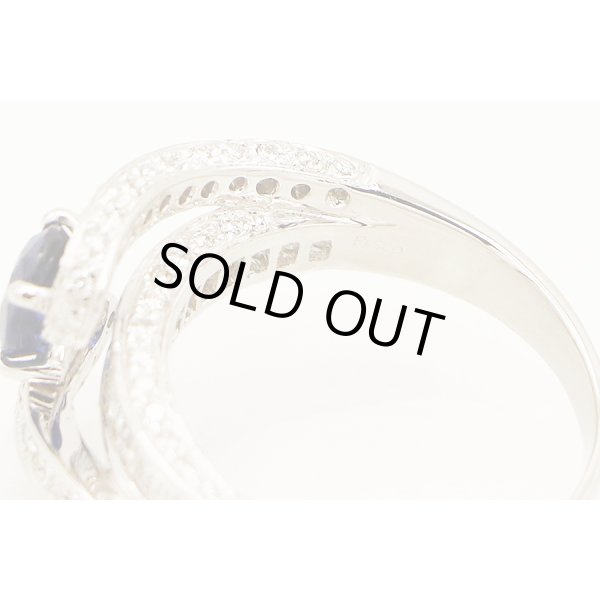 PT900 サファイアダイアイリリング 1.09ct 1.01ct 7.10g　刻印(2)