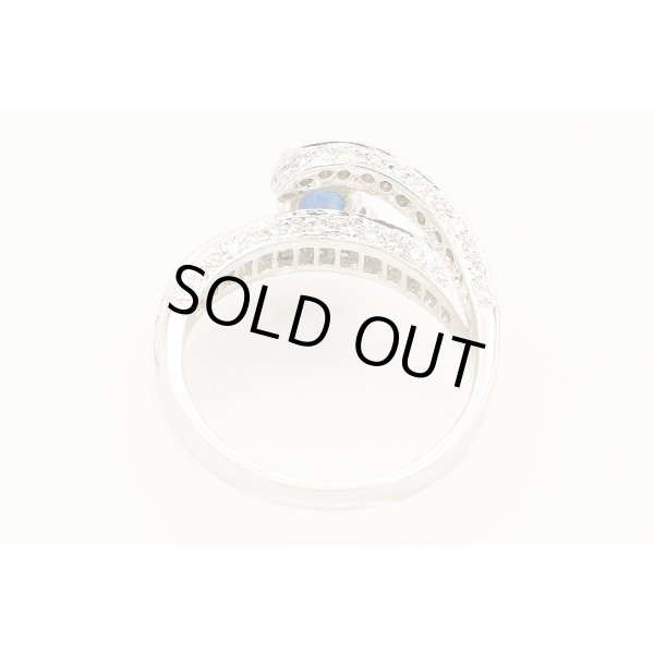 PT900 サファイアダイアイリリング 1.09ct 1.01ct 7.10g　内側