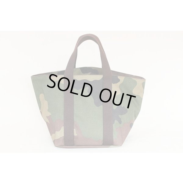 エルベシャプリエ　舟型トートM 1707W カモフラージュ ZIP開閉　裏面