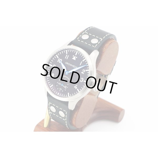 アルキメデ　パイロットウォッチ　ＵＡ７９４９　黒文字盤　サイド