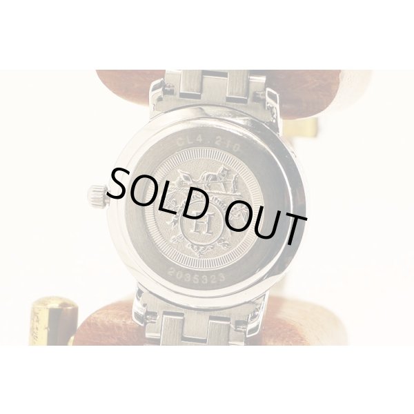 エルメス　クリッパー　ＣＬ４．２１０　ピンク文字盤　裏面拡大