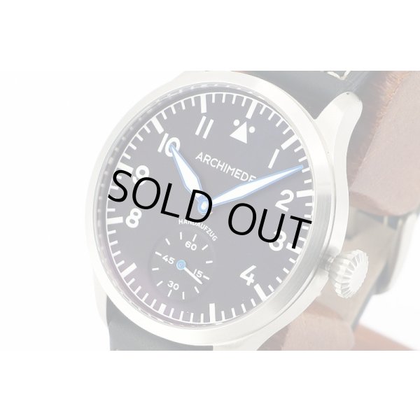 アルキメデ　パイロットウォッチ　ＵＡ７９４９　黒文字盤　サイド拡大
