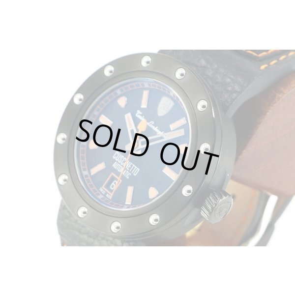 ランボルギーニ　クッシネット　ＴＬＦ－Ｔ０１３　黒文字盤　サイド拡大