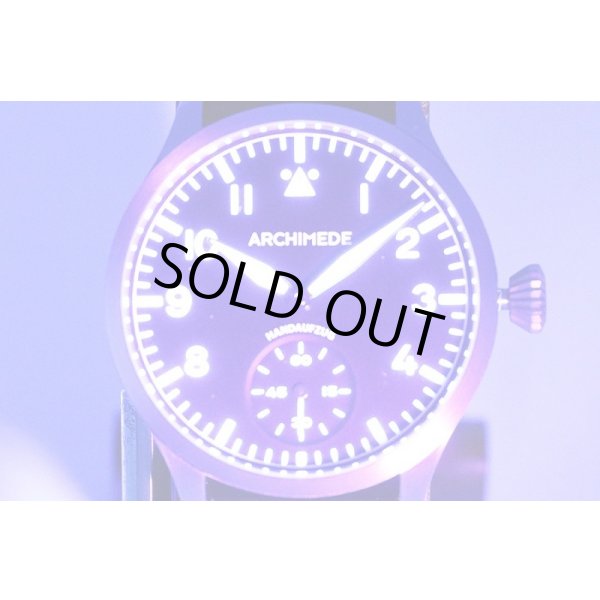 アルキメデ　パイロットウォッチ　ＵＡ７９４９　黒文字盤　ライト