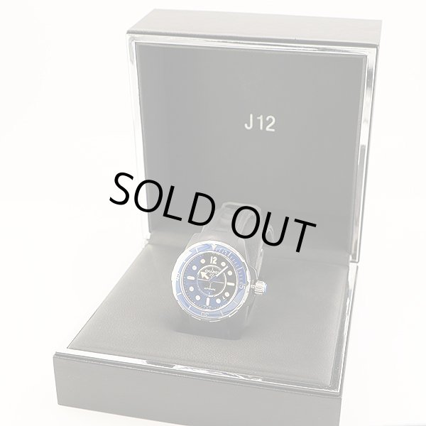 シャネル　Ｊ１２　マリーン３８　Ｈ２５６１　紺文字盤　箱