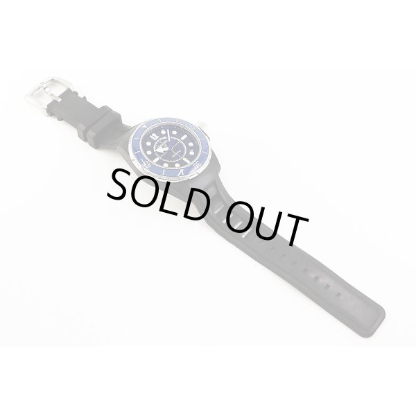 シャネル　Ｊ１２　マリーン３８　Ｈ２５６１　紺文字盤　ラバーベルト状態　表面