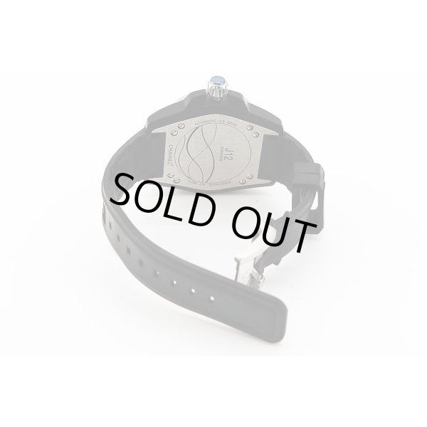 シャネル　Ｊ１２　マリーン３８　Ｈ２５６１　紺文字盤　ラバーベルト