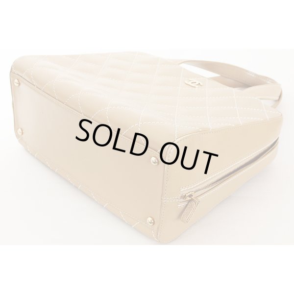 シャネル　ワイルドステッチ ハンドバック ベージュ　四角スレ