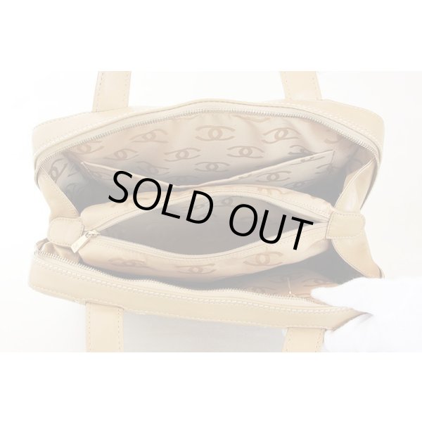 シャネル　ワイルドステッチ ハンドバック ベージュ　ポーチ中身