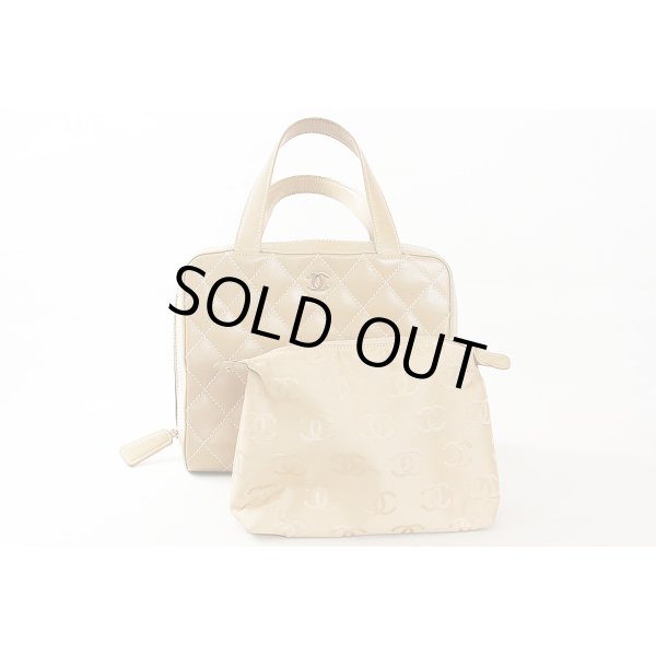 シャネル　ワイルドステッチ ハンドバック ベージュ　ポーチ