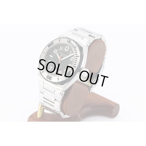 ハミルトン　カーキ　ネイビーサブ　Ｈ７８６１５０　黒文字盤　サイド