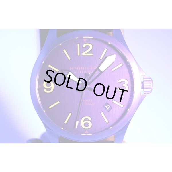 ハミルトン　カーキ　エアレース　Ｈ７６２３５０　黒文字盤　オレンジインデックス　ライト