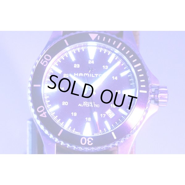 ハミルトン　カーキ　ネイビースキューバ　Ｈ８２３３５０　黒文字盤　ライト