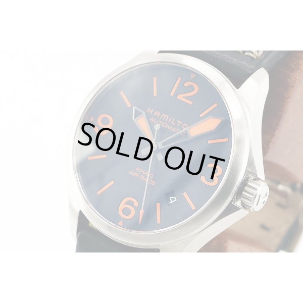 ハミルトン　カーキ　エアレース　Ｈ７６２３５０　黒文字盤　オレンジインデックス　サイド拡大