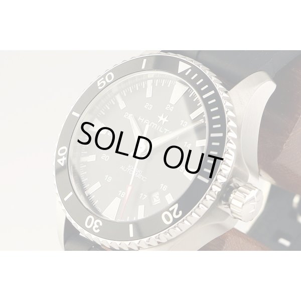 ハミルトン　カーキ　ネイビースキューバ　Ｈ８２３３５０　黒文字盤　サイド拡大