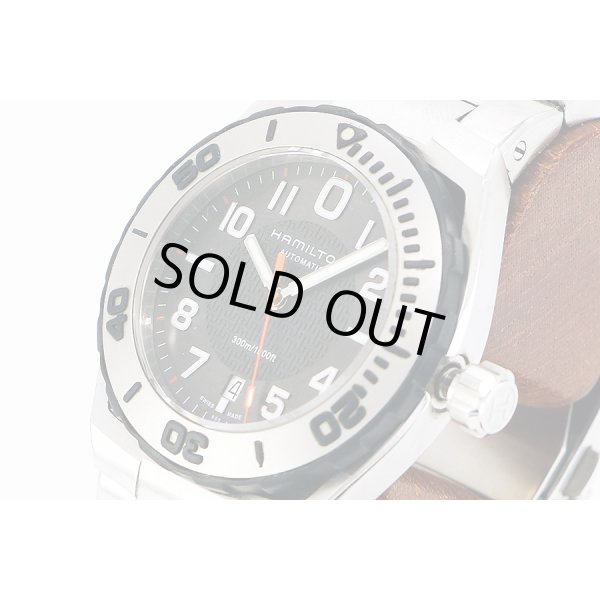 ハミルトン　カーキ　ネイビーサブ　Ｈ７８６１５０　黒文字盤　サイド拡大