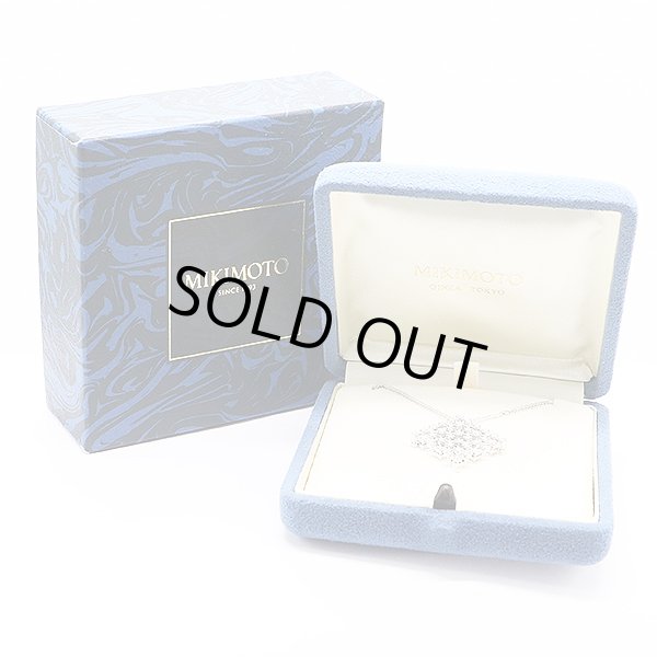 ミキモト　K18WG サファイアダイアイリペンダントネックレス 1.70ct 0.87ct 6.90g　ケース