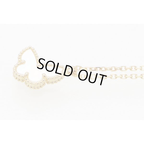 ヴァンクリーフ＆アーペル　750YG スウィート アルハンブラ パピヨン ペンダントネックレス 2.90g　サイド