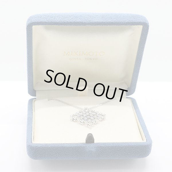 ミキモト　K18WG サファイアダイアイリペンダントネックレス 1.70ct 0.87ct 6.90g　箱イメージ