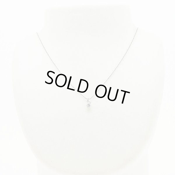 星の砂　PT850/900 ダイアイリペンダントネックレス 0.26ct 2.90g　装着イメージ