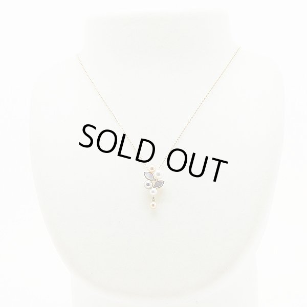 タサキ　K18 パールシェルダイアイリペンダントネックレス 0.02ct 4.20g　装着イメージ