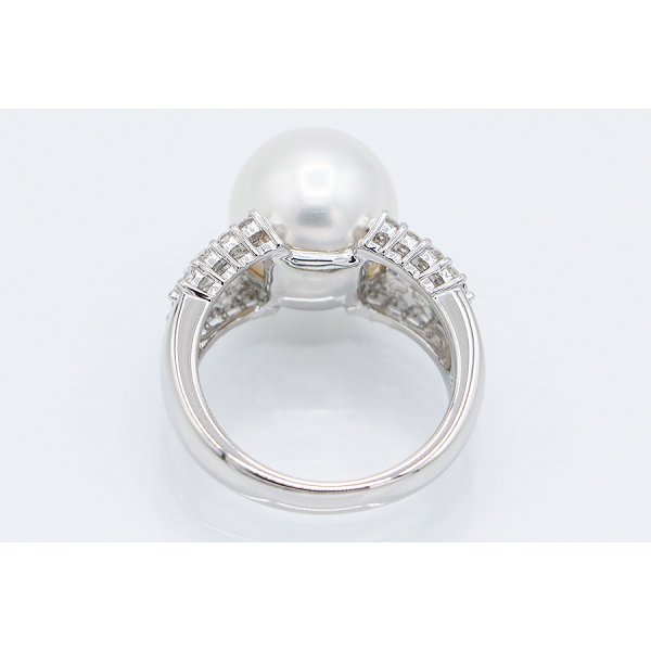 タサキ　PT900 パールダイアイリリング 11.50mm 0.72ct 10.90g　内側
