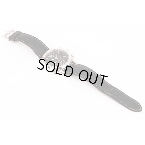 シェルマン　デュアルタイムリピーター　銀文字盤　革ベルト状態　表面