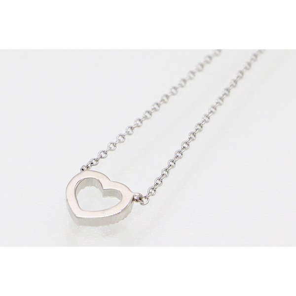 ティファニー　750WG メトロハート ダイアイリネックレス 2.00g　裏面